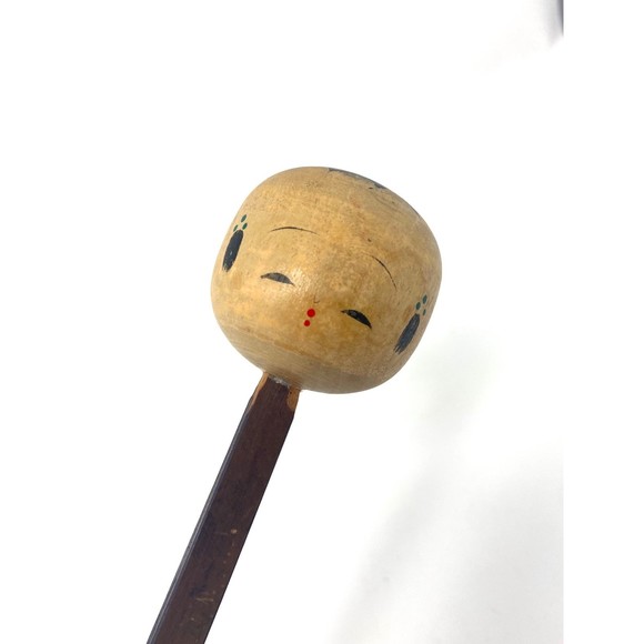 Asian Wood Carved Hand Painted Back Scratcher 14.5” - Picture 3 of 7